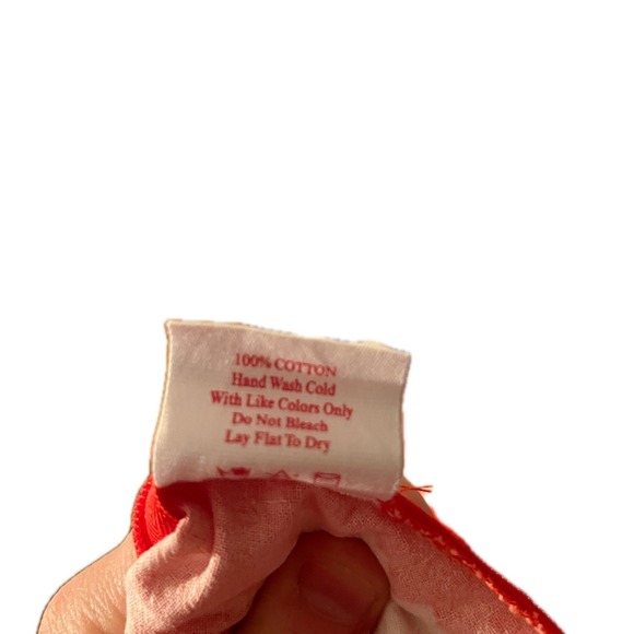 Lisa Says Gah Red Daisy Floral Cotton Peplum Crop Top 2XL NWT - Picture 7 of 8